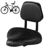 Bike Seat with Adjustable Backrest, Wide Padded Bicycle Saddle with Back Support, PU Cushion Comfort V1369-AZ3-W-08694