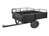 Heavy Duty ATV Trailer Steel Dump Cart, 750-Pound 15 Cubic Feet, Garden Utility Trailer with V952-HYTCTPK12CUFTVB4CV0