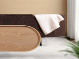 Coffee Table Storage Ottoman - Velvet Padded Blanket Box Bench IRENE BROWN V274-FT-VR-945VAL-BN