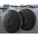 Everfit Weight Plates Standard 2X 5kg Barbell Plate Weight Lifting FIT-K-DB-PL-XL