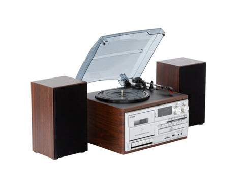 Audio Home Entertainment System Turntable, CDs, Vinyl, Wireless Streaming & More V196-CD114BR