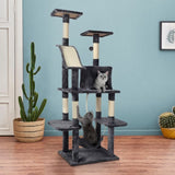 i.Pet Cat Tree 171cm Tower Scratching Post Scratcher Wooden Condo House Bed Toys PET-CAT-FL010-GR