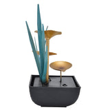 Tabletop Fountain LED Lights No Noise Compact Lightweight Classic Indoor Waterfall for Decorating V1294-YM0710-3115210156312