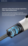 White Wireless Stick Vacuum and Stereoscopic Mop with 2 Filters, Swivel Brush Head and 106cm Handled V888-ELOSUNG52029
