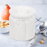 White Ceramic Condiment Jar for Kitchen Spice and Storage Use V1192-AZ-W-25533