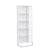 6 Tier Tall Bookshelf, White V1127-AU-CS03-WHT
