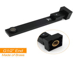 Matte Black Square Bathtub Faucet 180&deg Swivel Water Spout Outlet Basin Watermark V1233-SP604BL