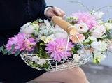 2pcs Flower Girl Basket Wedding Flower Baskets Metal Baskets Home Decor V1294-YM0706-230831HL01-1