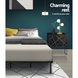 Artiss Bed Frame Queen Size Metal Bed Frame TED MBED-C-TED-Q-BK