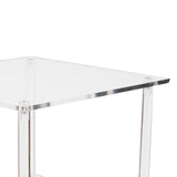 Acrylic Corner Side Table Small 3 Tier Triangular End Table for Living Room Bedroom Study V1294-YM0901-3116250002011
