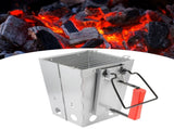 Folding Camp Burning Stove Stainless Steel Portable Camping BBQ Grill with Storage Bag V1294-YM0901-3111200230211