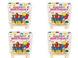 5 pcs Birthday Party Decoration Set - Happy Birthday Backdrop Banner with 4 pcs Chair Covers, V888-ELOSUNG53135