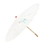 6x PARASOL UMBRELLA Chinese Japanese Bamboo Flower Pattern 80cm Large BULK - Assorted Colour Pack V563-6XBR-PARUMB-ACOLOUR