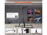 Punching Bag Stand, Steel Heavy Duty Workout Equipment, Boxing Punching Bag Stand, Holds Up to 140 V952-SDZJSDJ69485MF5SZ001V0