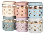 6 Set 16oz Glass Oatmeal Jars with Lids and Silicone Sleeves, Leak Proof Overnight Oat Jars, V1369-AZ3-W-08720