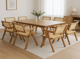 Levede 8x Dining Chair Solid Wood Rattan CH1101-2-NTX4