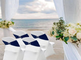 Spandex Chair Sashes Bands 50PCS Stretch Chair Ties Bows with Buckle Slider for Wedding Party V1258-DP02-C-1407