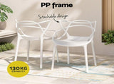 Gardeon 5PCS Outdoor Dining Set Table and Chairs Garden Patio Furniture Entwine White ODF-DIN-5STFD-601-WH