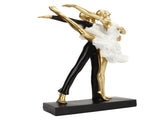 Romantic Couple Dancing Sculpture Decoration Resin Elegant Couple Ballet Dancer Statue Figurine V1294-YM0706-3115230054812