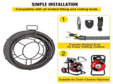 Drain Cleaning Cable 100 Feet x 3/8 Inch Solid Core Cable Sewer Cable Drain Auger Cable Cleaner V952-GDGJTZ100FT380001V0