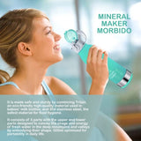 Mineral Maker MORBIDO Alkaline Filter Water Bottle a Mineral Stone Pouch BLUE V274-HA-AM-MINBOT-AQ