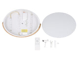 LED Flush Mount Ceiling Light 2000LM 3000K 4000K 6000K Dimmable Round Wood LED Ceiling Light with V1294-YM0901-3119240132511