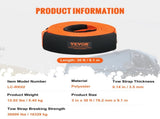 Heavy Duty Tow Strap Recovery Kit 85.1 mm x 9.1 m Tree Saver Winch Strap, Triple V952-DZDL3IN30FTJG2LACV0