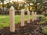 5-Pack Wooden Ground Stakes for Garden Signs, Plant Markers, Fence Posts, Wood Pile Stakes for V1369-AZ3-W-20013
