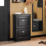 Shoe Cabinet 2 Drawers Storage Cupboard Black V178-62984