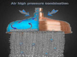 High Pressure Copper Rain Shower Head 20 cm Diameter Adjustable Angle Fixed Compatible with V1188-CAQQ-135481-1