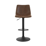 Artiss 2x Bar Stools Vintage Leather Swivel Gas Lift Brown BA-K-0224-BRX2