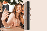 NFC E-Ink Smart Cover Ink Screen Display Digital DIY Custom Picture Phone Case -Black / V1263-JX-6413-2