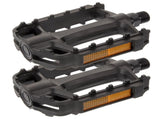 SWETRACE 2Pcs Flat Bike Pedals Carbon Steel Replacement for Road and Mountain Bikes Black V1189-LWWAL-20260327-03710