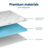 Giselle 8cm Memory Foam Mattress Topper Gel Egg Crate Foam Bamboo King Single MATTRESS-TOP-EC-BAM-8-KS