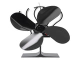 4 Blade Fireplace Fan Aluminium Alloy Heat Powered High Temperature Resistant Stove Fan for Home V1294-YM3113220215611-0421