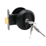 Round Recessed Door Lock, Stainless Steel 304 Hidden Recessed Cup Door Handle,Low Profile Door Knob V1192-AZ-W-24026