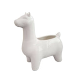 White Ceramic Alpaca Flower Pot Decorative Animal Planter for Succulents V1369-AZ3-W-18322