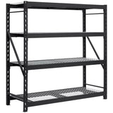 Black Industrial Rack with Interlocking Wire Deck, Heavy Duty Steel Construction LSB-68975