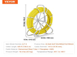 Fish Tape Fiberglass, 129.5 m, 6.35 mm, Duct Rodder Fishtape Wire Puller, Cable Running Rod with V952-DZJYDB14425FT0HH2V0