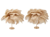Feather Table Lamp 3 Color Dimmable Touch Switch USB Plug in Romantic Modern Decorative Bedside V1294-YM0703-3119230059416