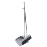 Grey Broom and Dustpan Set with Stainless Steel and Plastic for Home Cleaning, 1 Set V1370-AZ4-20560