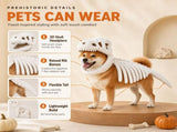 Dinosaur Skeleton Glow in Dark Dog and Cat Costume,Pet Dinosaur Costume,Plush Halloween Pet Hood V1107-136-69214-BLK2
