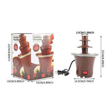 Three-Tier Hot Melt Chocolate Fountain Machine, Family Party Fondue Melting Pot with Rotating Tower V1366-AZ2-W-14784