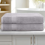 2 Pack Bath Sheets Set Cotton Extra Large Towel Grey TOWEL-D-180-L-GR