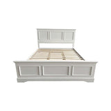 4 Pcs Bedroom Suite Solid MDF King White V43-BDS-SPNC-4PC-DRS-KWH