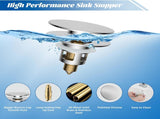 2 Pack All Metal Upgraded Bathroom Sink Stopper, Universal Pop Up Sink Drain Strainer, Brass Bullet V1259-DP01-A-2248