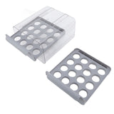 Egg Drawer Double Layer Transparent 32 Lattice Large Capacity Egg Storage Box for Refrigerator Grey V1294-YM0716-3118220147111