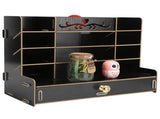 Wooden Storage Box Innovative Desktop Pen Holder Container Stationery Rack OrganizerBlack V1294-YM0721-3117210041511