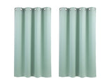 Artiss Blockout Curtains 2X 132x160cm Thermal Insulated Eyelet Drapes Green BC-MATT-132X160-GN