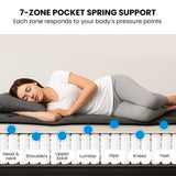 KINGSTON SLUMBER Premium Luxury 34cm Double Mattress, Medium-Firm, Natural Latex Layer, Euro Top, V219-BEDMATKSLX3A